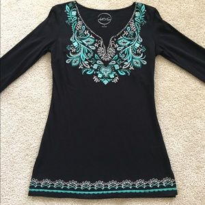 INC Embroidered Top